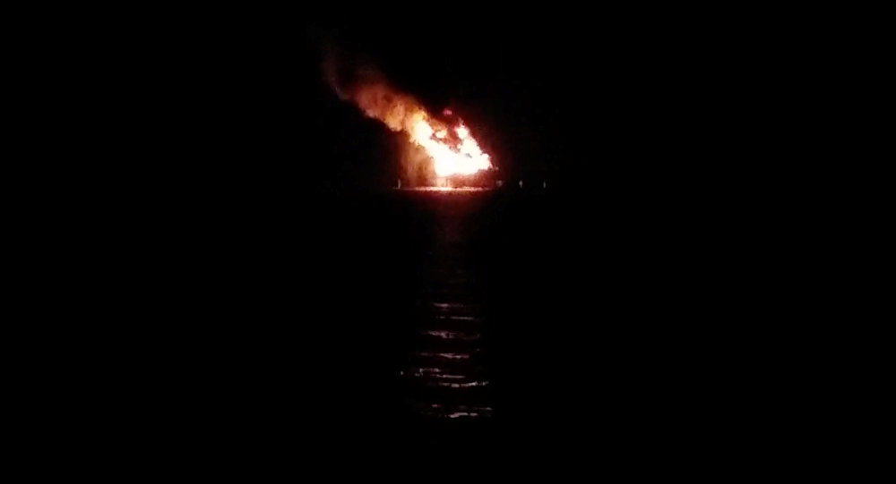 Взрыв на нефтяной платформе в Луизиане, США